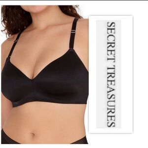 Secret Treasures Intimates Black Padded Wireless Bra